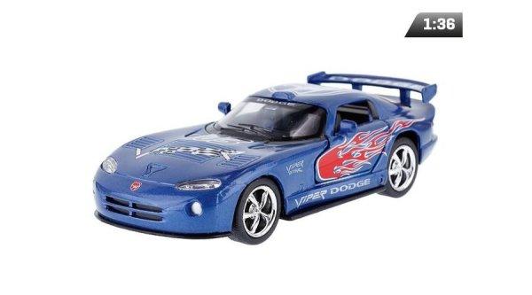 Makett autó, 1:36, Kinsmart, Dodge Viper GTS-R, kék