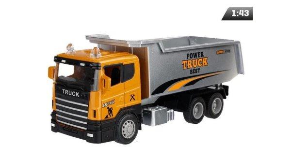 Makett autó, 1:43, Scania billencs, narancs-szürke