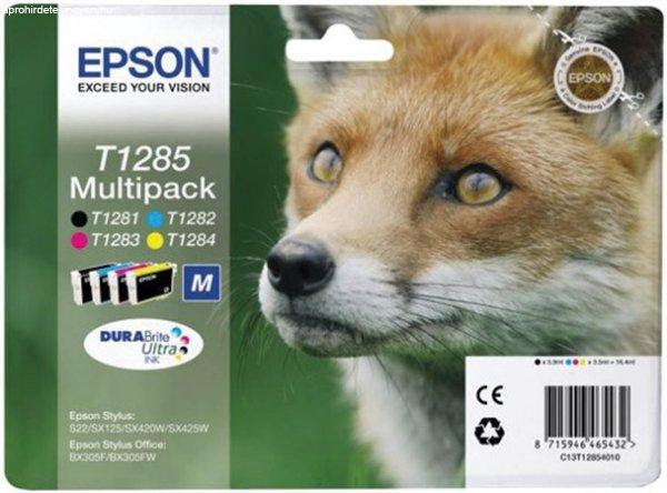 T12854010 Tintapatron multipack Stylus S22, SX125 nyomtatókhoz, EPSON, b+c+m+y,
16,4ml