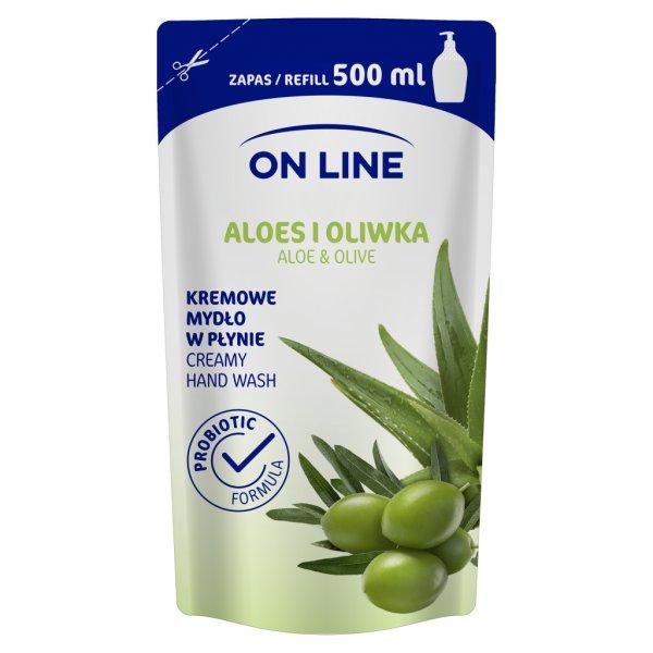 On Line folyékony krémszappan utántöltő aloe vera és olíva 500 ml