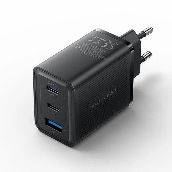 Vention 3-Port USB Charger Black