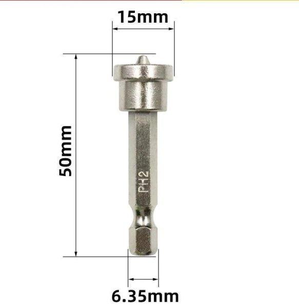 Mágneses csavar rögzítő készlet, Mágneses bitfej (5 db) 25 mm
hosszúságú bitfejekkel szereléshez