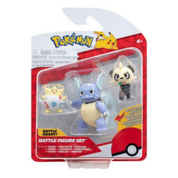 Pokémon 3 db-os figura Togepi, Pancham, Wartortle