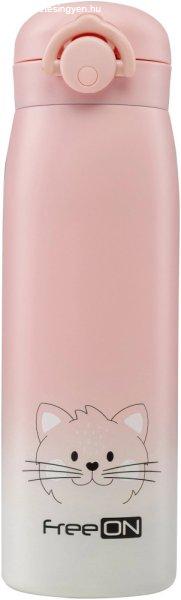 FreeON thermo kulacs 480ml- Pink cica