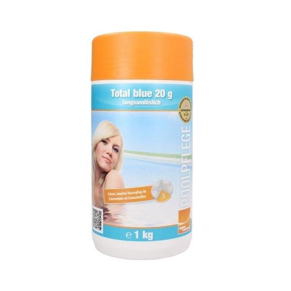 Aqua Perfect Total Blue (20 gr) 1kg, 3in1 multi tabletta - tisztító és
ápoló termék a víztisztításhoz