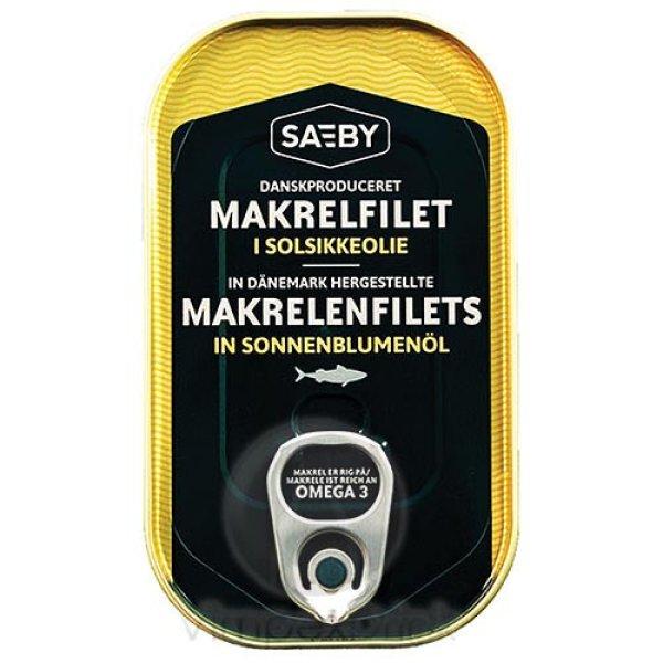 SAEBY Makrélafilé napraf. olajban 125/88g