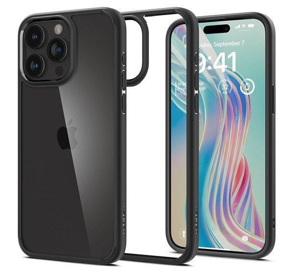 Spigen Ultra Hybrid Apple iPhone 15 Pro Max tok, Matte Black, fekete