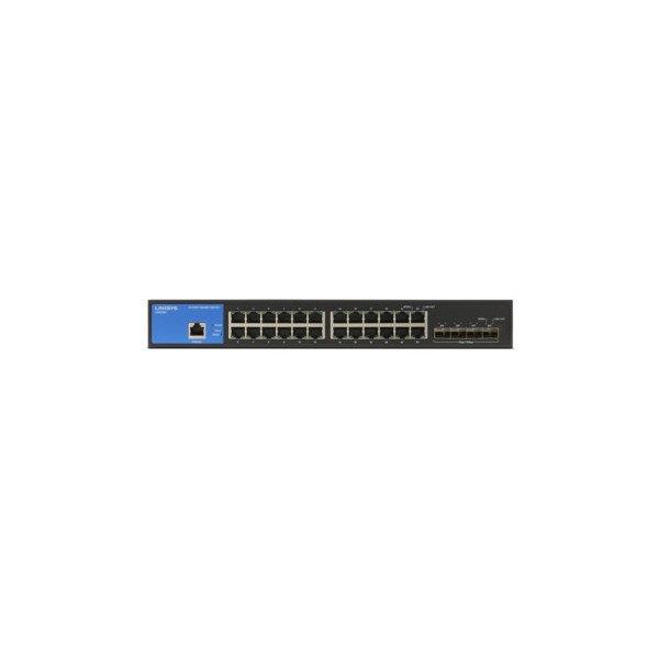 LINKSYS Switch LGS328C, 24x1000Mbps 4x 10G SFP+ (24-Port Business managed
Gigabit Switch + 2 SFP+ port)