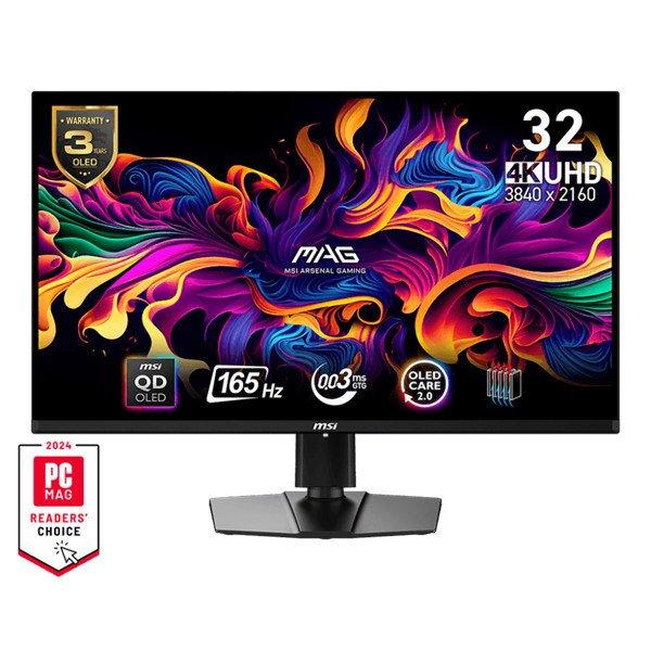 MSI Monitor GAMING MAG 321UP QD-OLED 31,5" UHD 3840x2160, 16:9,
165Hz,1500000:1, 0,03ms, 2x HDMI, DP, USB-C, Black