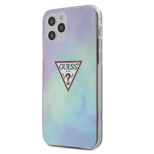 Guess GUHCP12MPCUMCGC02 iPhone 12/12 Pro 6,1" kék Tie & Die Collection
keménytok