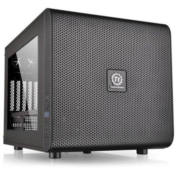 Thermaltake Core V21 táp nélküli ablakos MT Mini Tower számítógépház
fekete