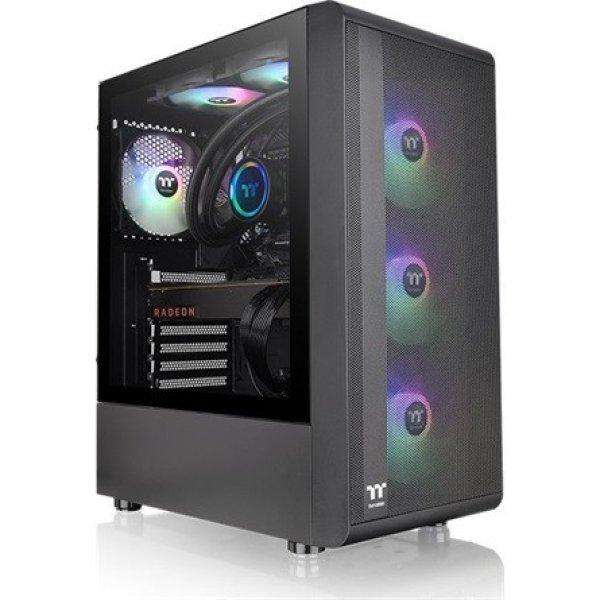 Thermaltake S200 TG ARGB táp nélküli ablakos Mid Tower számítógépház
fekete