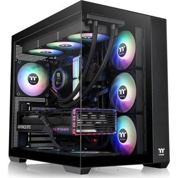 Thermaltake View 380 TG ARGB táp nélküli ablakos Mid Tower számítógépház
fekete