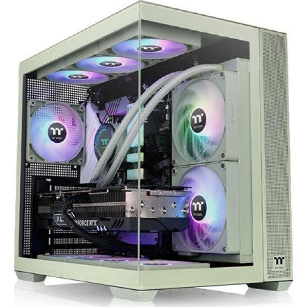 Thermaltake View 380 TG ARGB Matcha Green táp nélküli ablakos Mid Tower
számítógépház zöld