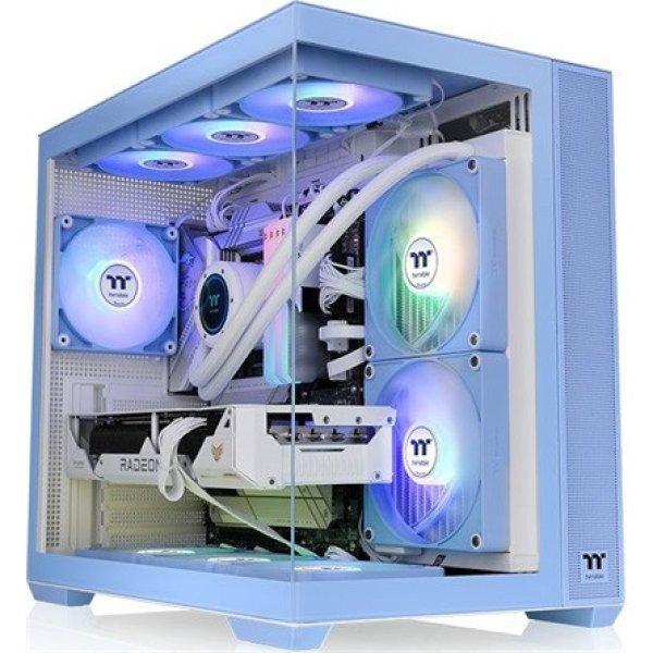 Thermaltake View 380 TG ARGB Hydrangea Blue táp nélküli ablakos Mid Tower
számítógépház kék