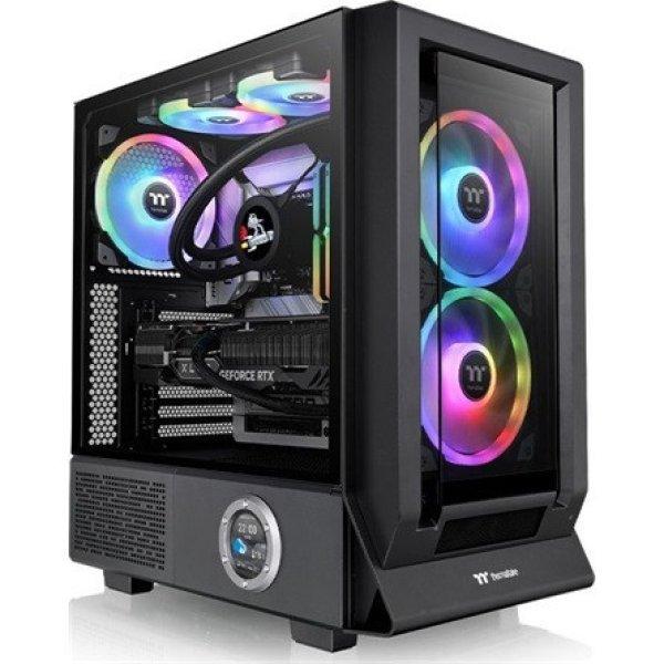 Thermaltake Ceres 350 MX Black táp nélküli ablakos Mid Tower
számítógépház fekete