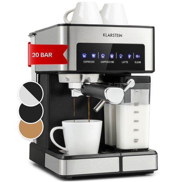 Klarstein Arabica Comfort, eszpresszógép, 1350 W, 20 bar, 1,8 l,
érintőképernyő