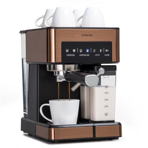 Klarstein Arabica Comfort, eszpresszógép, 1350 W, 20 bar, 1,8 l,
érintőképernyő