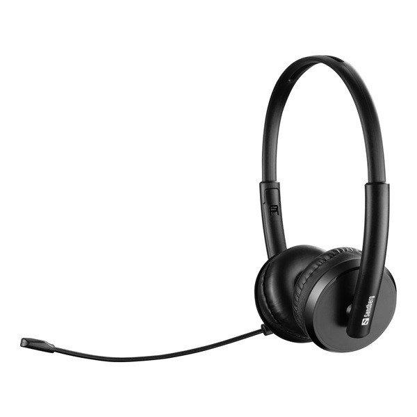 Sandberg Fejhallgató - USB Office Headset Saver (mikrofon; USB; hangerő
szabályzó; 1,5m kábel; fekete)