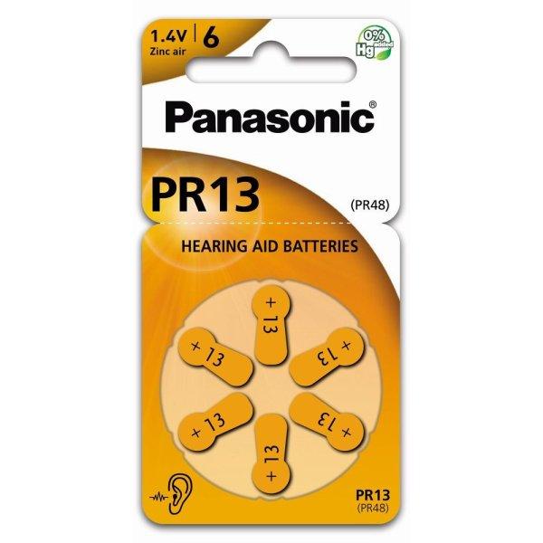 Panasonic PR13L/6LB cink-levegő elem, PR48 (6 db / bliszter)