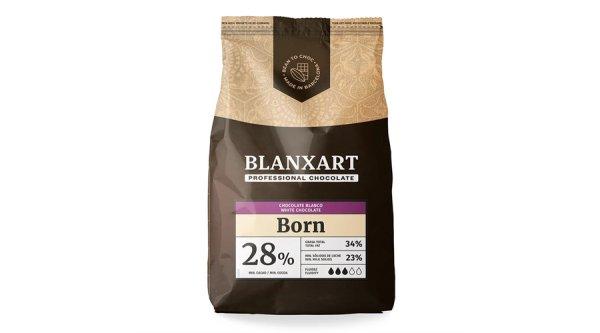 Blanxart Born 28%-os fehércsokoládé korong 1 kg