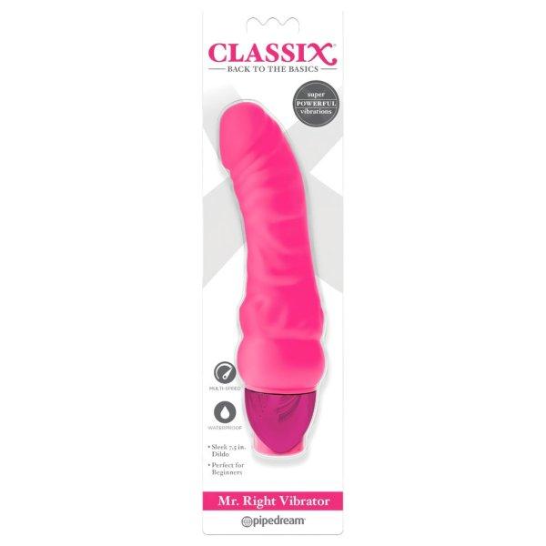 / Classix Mr. Right - kezdő, péniszes szilikon vibrátor (pink)