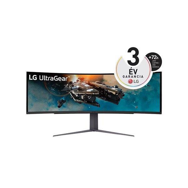 LG Monitor 49" Gamer - 49GR85DC-B (VA; Ívelt; HDR; 32:9; Dual QHD
5120x1440; 240Hz, 1ms; 450cd; HDMIx2; DP; USB; Mag.áll