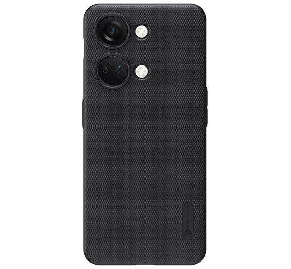 NILLKIN SUPER FROSTED műanyag telefonvédő (gumírozott, érdes felület +
asztali tartó) FEKETE OnePlus Nord 3 5G