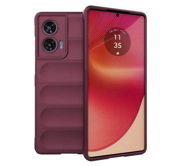 Szilikon telefonvédő (ütésállóság, kameravédő, 3D) BORDÓ Motorola Edge
50 Fusion 5G