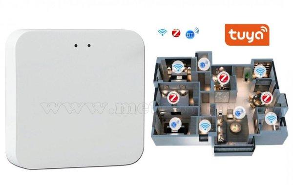 Okosotthon vezeték nélküli átjáró, ZigBee 3.0 Bluetooth SigMesh Multi
gateway MGW02-M3.0 TuyaSmart