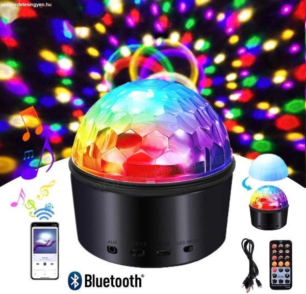 RGB LED Magic diszkó gömb fényeffekt Bluetooth zene lejátszó MQ201RGB-BT