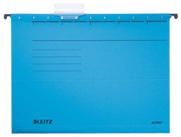 Függőmappa, karton, A4, LEITZ "Alpha Standard", kék (25db)