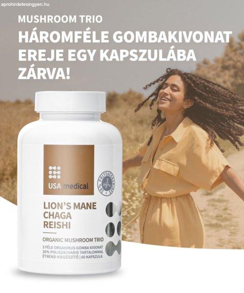 Gomba-trió kapszula – Reishi, Chaga és Lion’s Mane  60 db