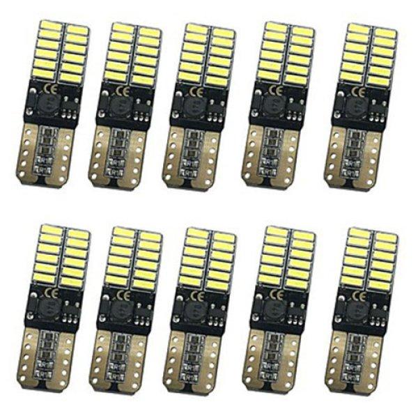 12/24V Canbus 10db-os T10-4014-24SMD Fehér