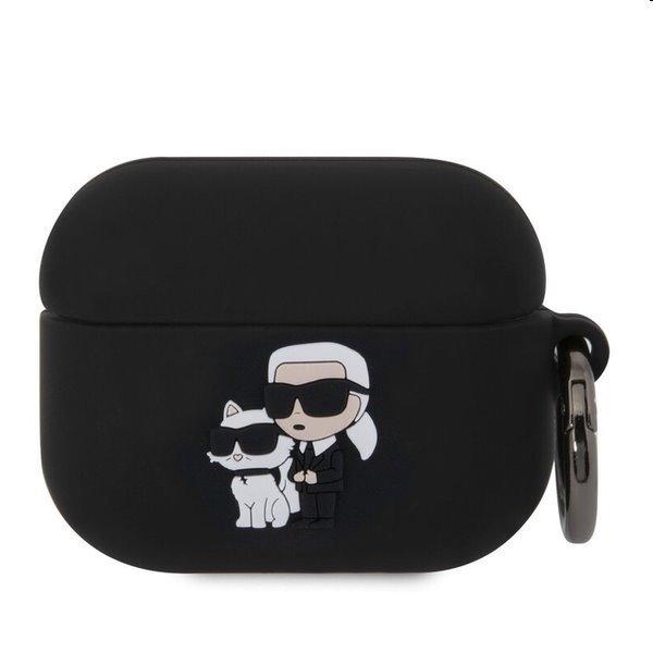 Karl Lagerfeld 3D Logo NFT Karl and Choupette szilikontok Apple AirPods Pro
számára, fekete