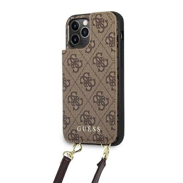 Guess GUHCP12MCB4GB iPhone 12 / 12 Pro 6,1" barna 4G Crossbody
kártyatartós keménytok