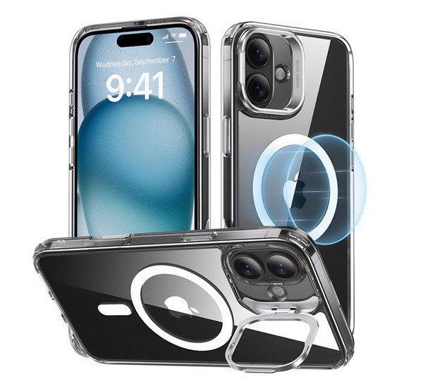 ESR CLASSIC HALOLOCK szilikon telefonvédő (ütésállóság, légpárnás
sarok, MagSafe) ÁTLÁTSZÓ Apple iPhone 16 5G