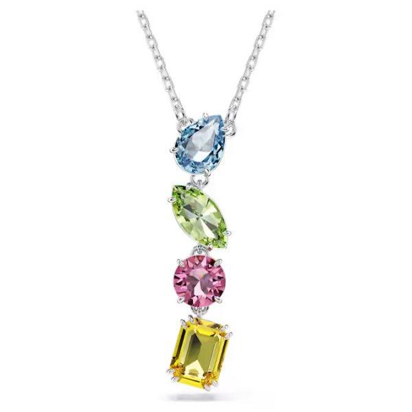 Swarovski Nyaklánc színes kristályokkal Gema 5692421