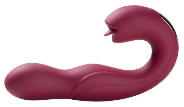 Joi Pro - Remote Control Rotating Head G-spot Vibrator & Clit Licker Maroon