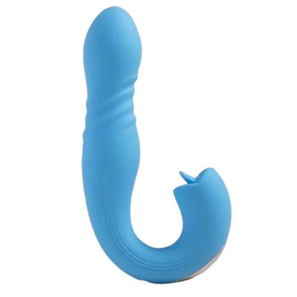 JOI THRUST 2  Pressure Sensing App Controlled Thrusting G-spot Vibrator & Tongue
Clit Licker Blue