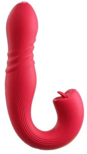 JOI THRUST 2  Pressure Sensing App Controlled Thrusting G-spot Vibrator & Tongue
Clit Licker Red