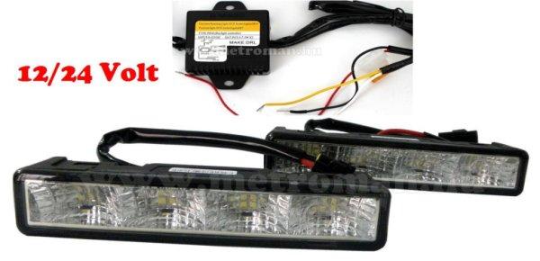 Nappali menetfény LED, DRL, E jeles, 905HP EX 12/24 Volt