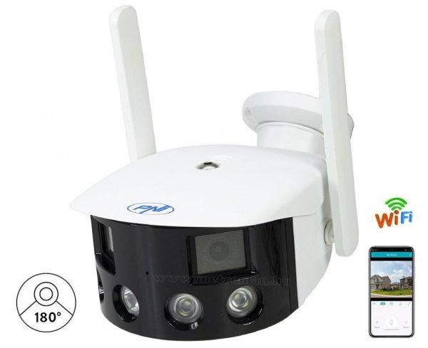 Vezeték nélküli kültéri kétkamerás Wifi IP megfigyelőkamera 180 fok
látószöggel IP590-FHD-DUAL ICSee