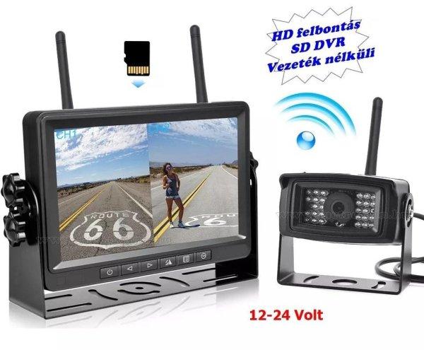 Digitális vezeték nélküli tolatókamera szett 7"-os HD LCD monitorral
MM0205-HD 12/24 Volt