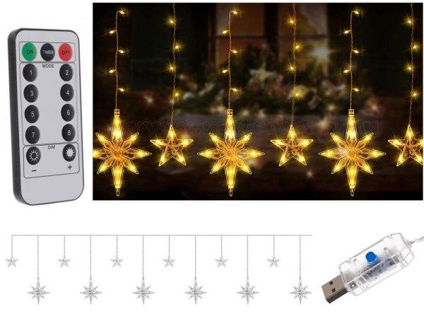 Karácsonyi LED Csillag fényfüzér USB tápcsatlakozású 138 LED MM7226USB
Meleg Fehér