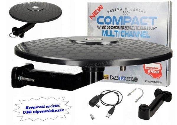 Digitális DVB-T autós, hajó és lakókocsi, erkély TV antenna Multi Channel
DVT-T TV-USB-BK