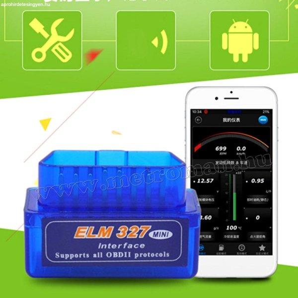 OBD2 bluetooth autó diagnosztikai hibakódolvasó törlő Android telefonokhoz
OBD2-4962-ELM327