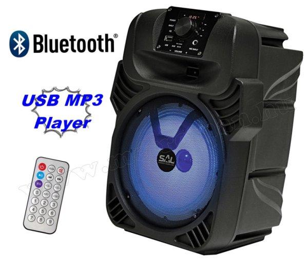 Hordozható party hangszóró USB MP3 Bluetooth Multimédia hangfal FM
rádióval és Karaoke funkcióval PAR 20BT