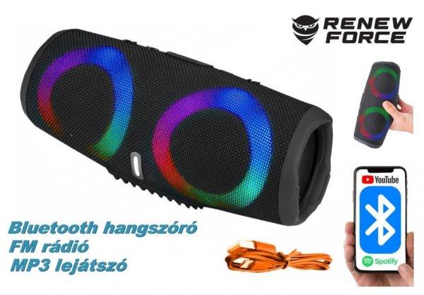 Hordozható Bluetooth hangszóró RenewForce M3-BT Black