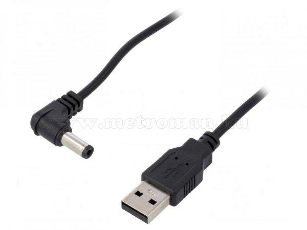 USB töltőkábel tápkábel DC 5,5/2,5 mm MTUSBDC5525